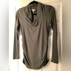 CAbi Olive Long Sleeve Cowl Neck Top